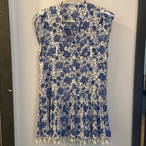 Poupette St Barth Heni Mini Dress in Blue Poppy